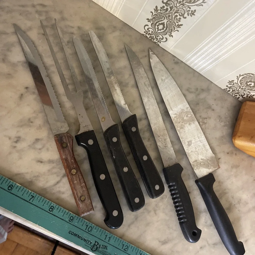Mix Serrated Kitchen Knives Knife Wood Handle Bread Fork Guacho MasterChef